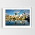 thumbnail image 1 of Grand Canal, Newport Beach - Newport Beach California Photography Beach House Water Palm Tree Coastal Architecture Tropical Scenic White Framed Wall Art Print 16 x 24 inches, 1 of 1