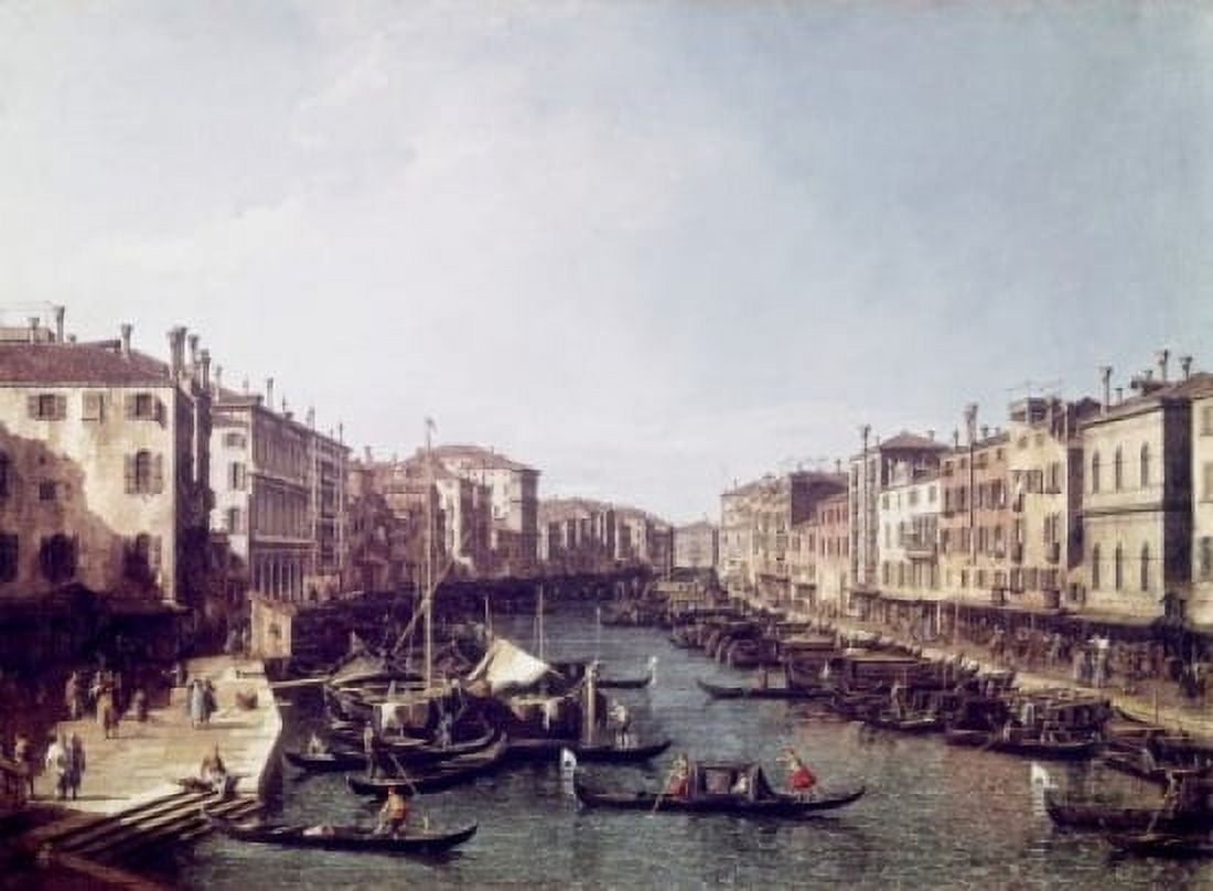 Grand Canal Venice  Canaletto(1697-1768 Italian) Canvas Art - Goivanni Antonio C Canaletto (24 x 36)