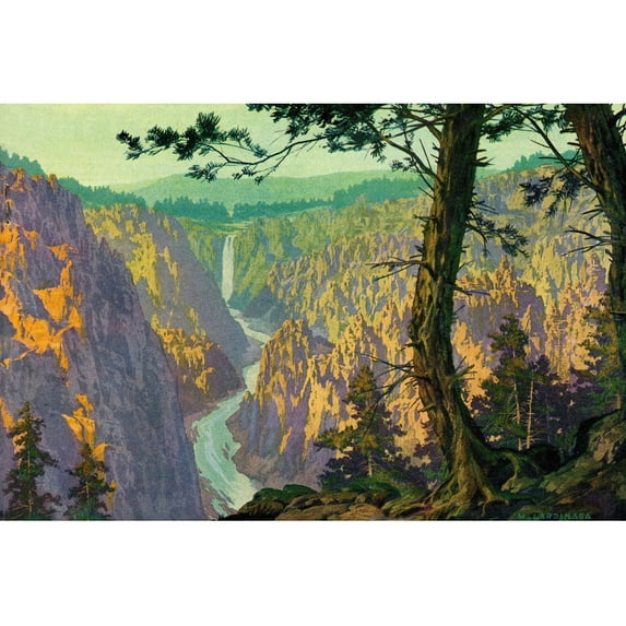 "Grand Canyon 2" Painting Print on Wrapped Canvas