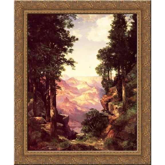 Grand Canyon 20x23 Gold Ornate Wood Framed Canvas Art by Moran, Thomas