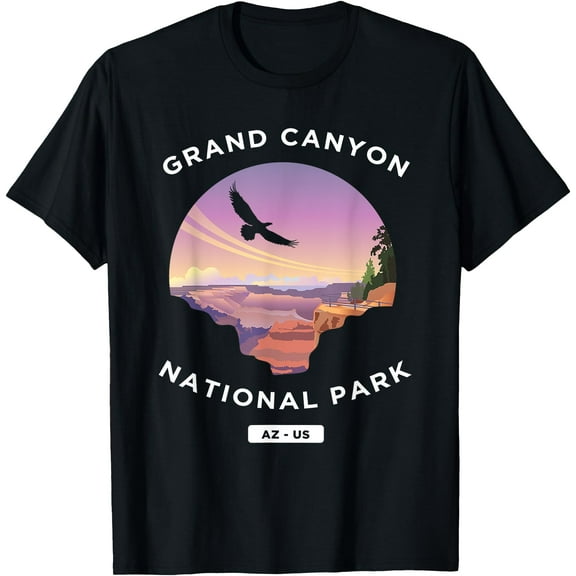 Grand Canyon Arizona US National Park Travel Hiking Unisex T-Shirt for Men Women Kids Toddler,Black Color,Size M