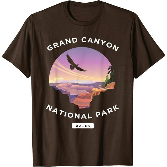 Grand Canyon Arizona US National Park Travel Hiking Unisex T-Shirt for Men Women Kids Toddler,Dark Chocolate Color,Size L