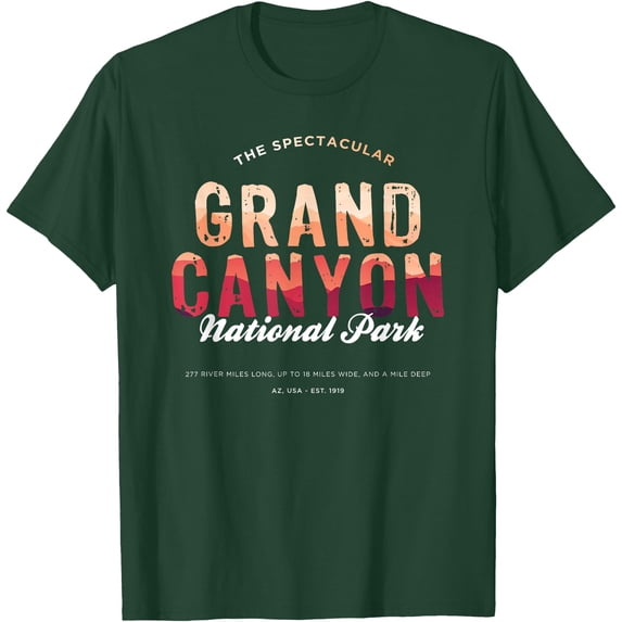 Grand Canyon Arizona US National Park Travel Hiking Unisex T-Shirt for Men Women Kids Toddler,Forest Green Color,Size YM