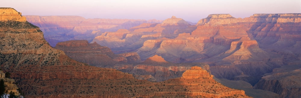 Grand Canyon Arizona at sunset Canvas Art - Panoramic Images (36 x 12)