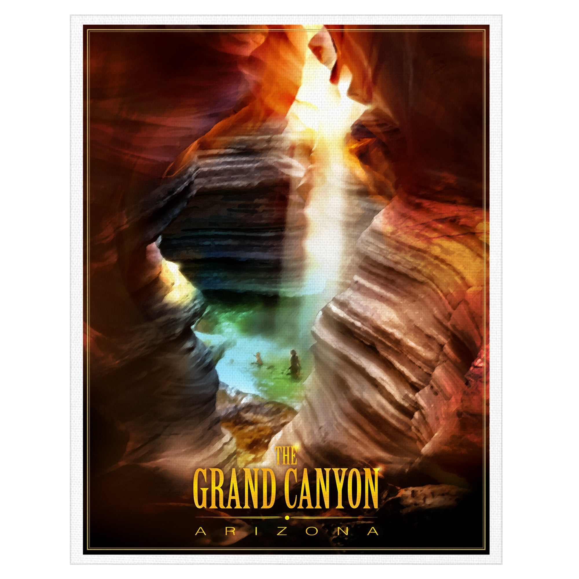 Grand Canyon Arizona by Old Red Truck Canvas Art