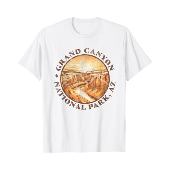 Grand Canyon Az, Centennial Distressed Design T-Shirt