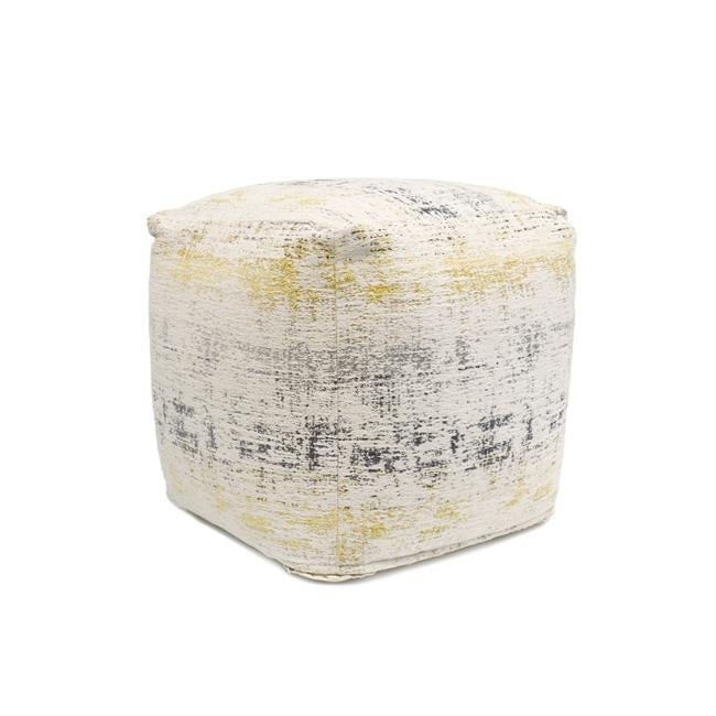 Grand Canyon Distressed Cotton Pouf - 17.75 x 17.75 x 17.75 in.