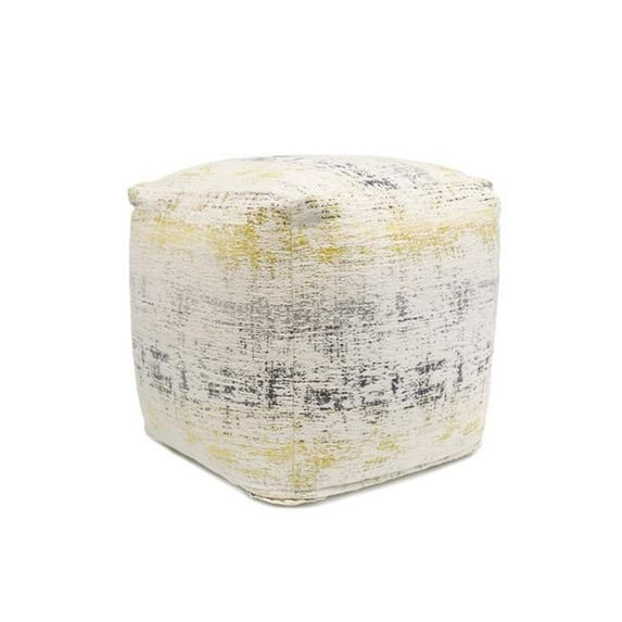 Grand Canyon Distressed Cotton Pouf - 17.75 x 17.75 x 17.75 in.