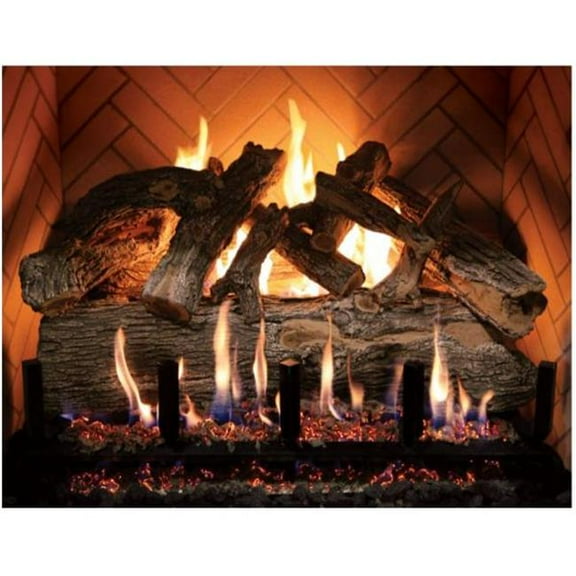 Grand Canyon JUMBOSLIMAWO30LOGS 30 in. Jumbo Slimline Arizona Weathered Oak Log Set - 9 Piece
