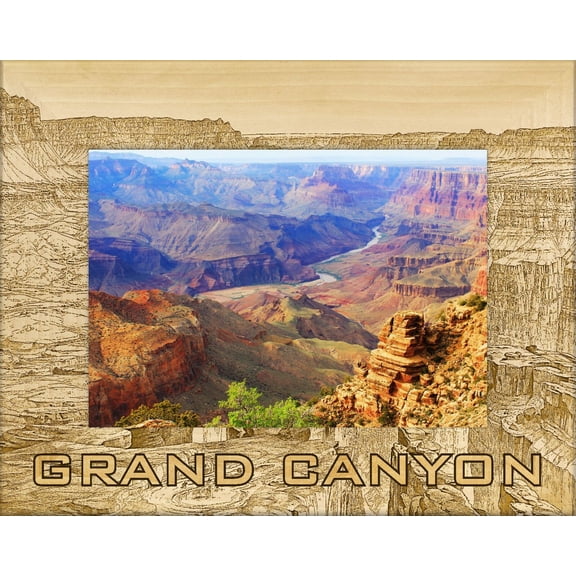 Grand Canyon Laser Engraved Wood Picture Frame Landscape (8 x 10)