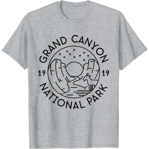 Grand Canyon National Park 1919 Arizona Colarado Unisex T-Shirt for Men Women Kids Toddler,Sport Grey Color,Size 3T