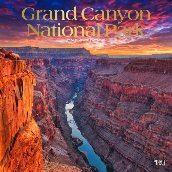 Grand Canyon National Park 2024 Wall Calendar 12x12 by Browntrout
