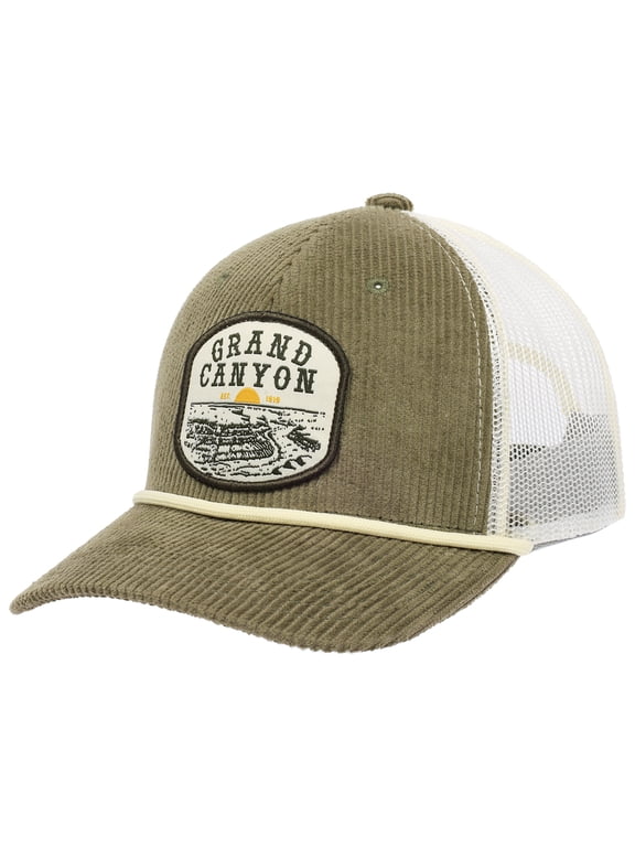 Grand Canyon National Park Boys' Woven Patch CorduroyTrucker Hat, One Size Fits Most