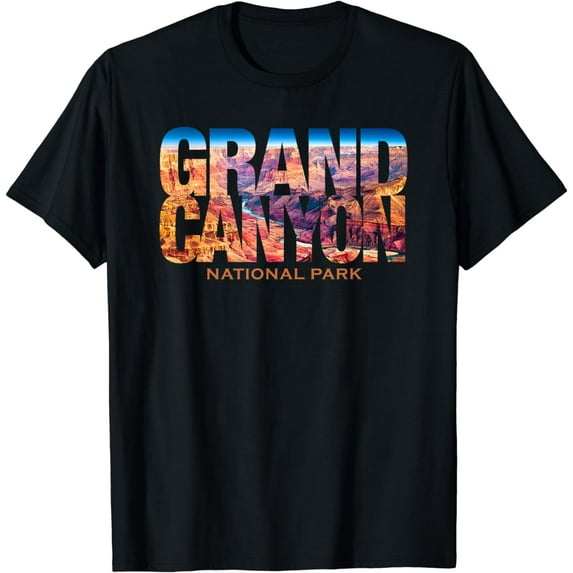 Grand Canyon National Park Photo Text Hiking Souvenir T-Shirt