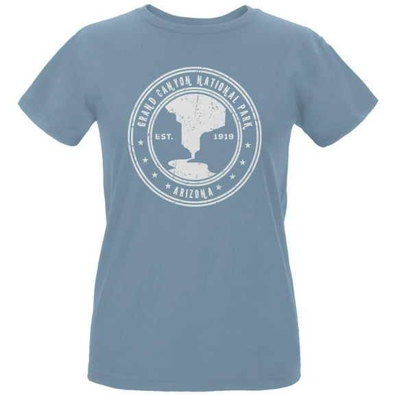 Grand Canyon National Park Womens Organic T Shirt Blue SM