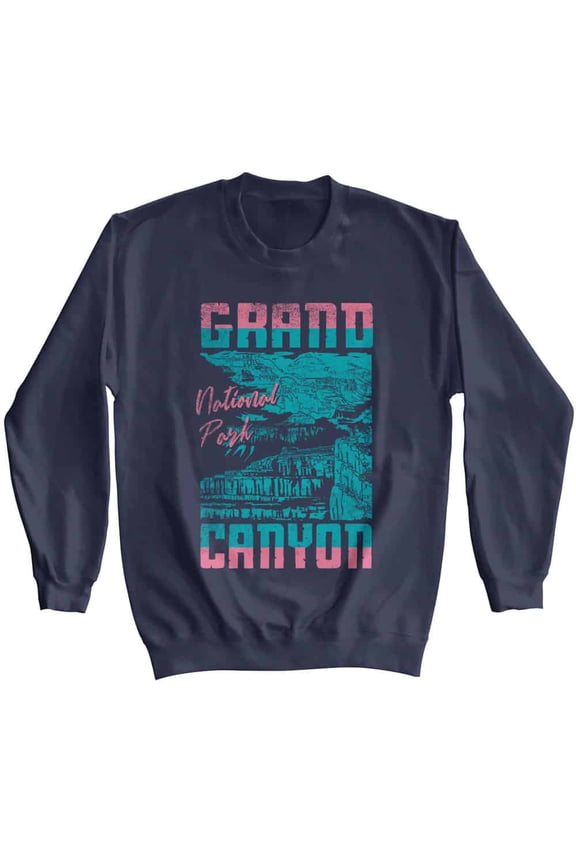 Grand Canyon Neon Sunset Sweater (Navy, AdultM)
