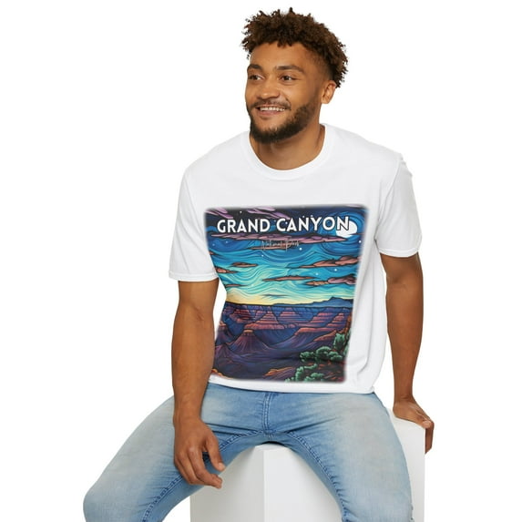 Grand Canyon Night Sky Abstract T-Shirt - Geometric Nature - Scacco Matto