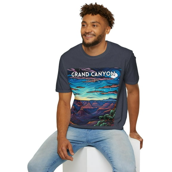 Grand Canyon Night Sky Abstract T-Shirt - Geometric Nature - Scacco Matto