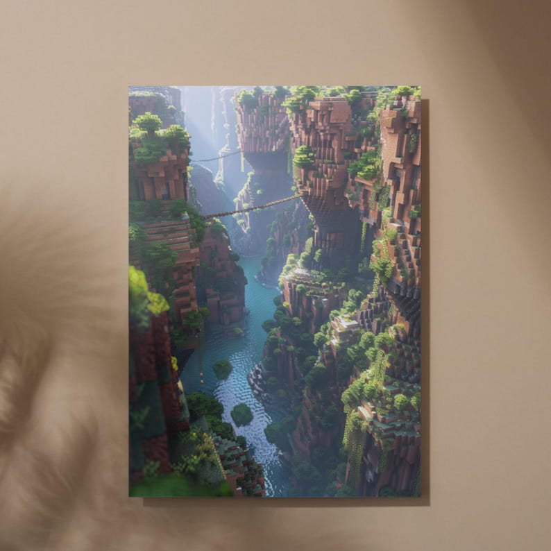 Grand Canyon Pixel Valley Poster – Adventure Gaming Wall Art Print ...