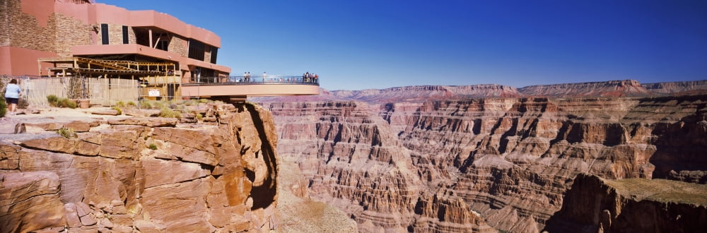 Grand Canyon Skywalk Eagle Point West Rim Grand Canyon Arizona USA Canvas Art - Panoramic Images (27 x 9)