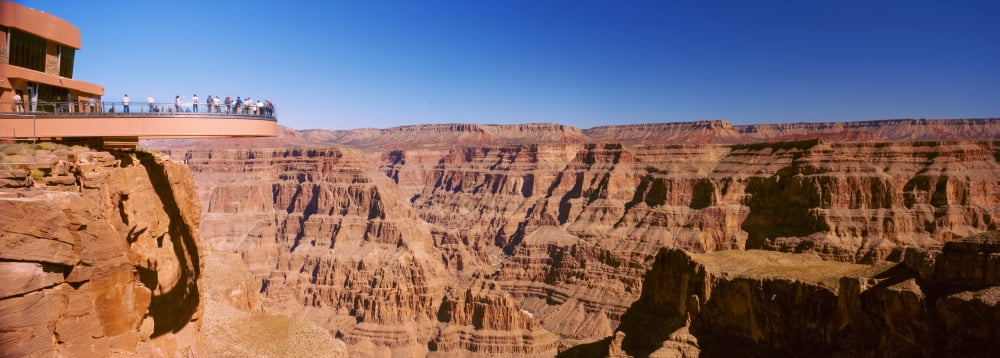 Grand Canyon Skywalk Eagle Point West Rim Grand Canyon Arizona USA Canvas Art - Panoramic Images (27 x 9)