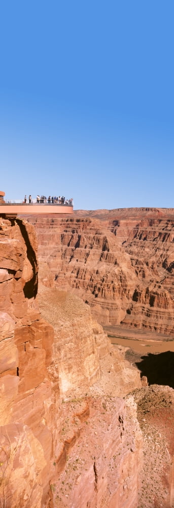 Grand Canyon Skywalk Eagle Point West Rim Grand Canyon Arizona USA Canvas Art - Panoramic Images (36 x 12)