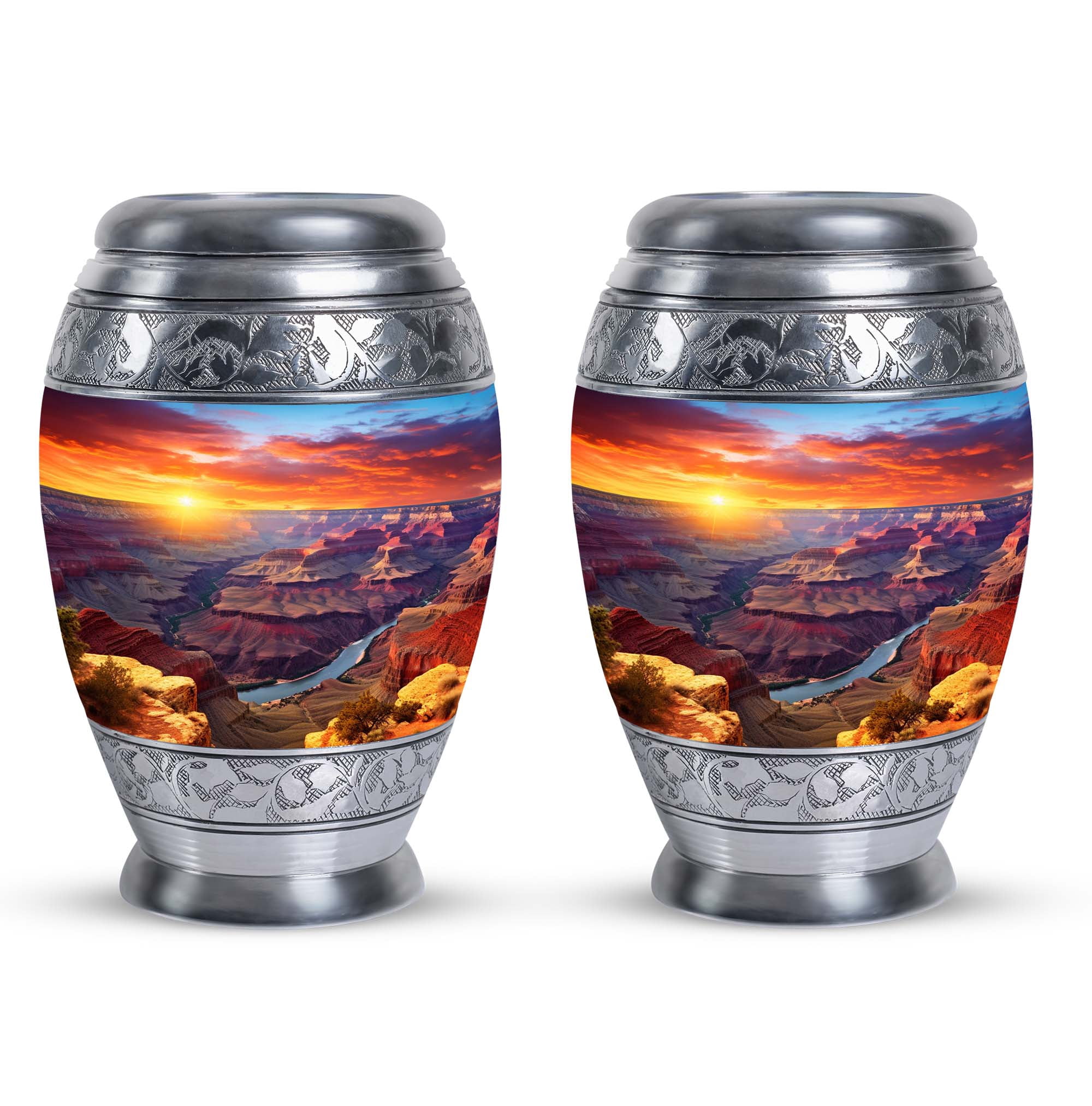 Grand Canyon Sunrise Mini Urns For Ashes - Keepsake Urns For Human Ashes - Burial Urns For Human Ashes - Adult Urns For Human Ashes Women - Ash Urns For Humans (Size -3inch,2Pcs)