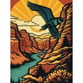 thumbnail image 1 of Grand Canyon Sunset Modern Landscape Rockabilly Americana 50s Extra Large XL Wall Art Poster Print, 1 of 3