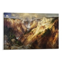 The Grand Canyon of By Thomas Moran Art Prints Paintings Canvas Poster Wall Art Poster Scroll Canvas Painting Picture Living Room Decor Home 20x30inch(50x75cm)