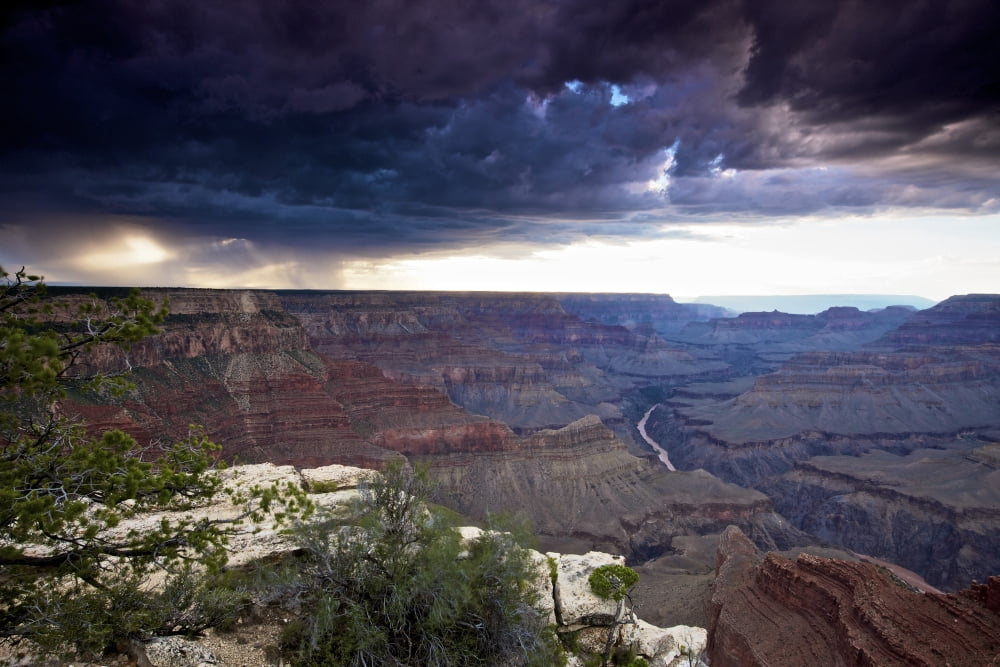 Grand Canyon as seen from Mohave Point South Rim Arizona Canvas Art - Terry MooreStocktrek Images (35 x 23)