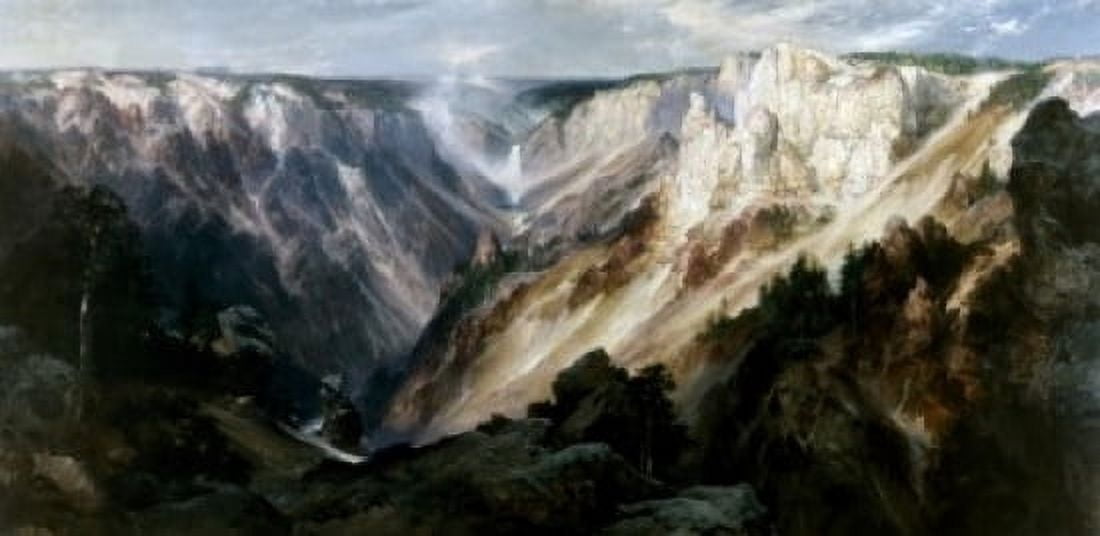 Grand Canyon at Yellowstone 1872 Thomas Moran (1837-1926 American) Oil on canvas Canvas Art - Thomas Moran (24 x 36)