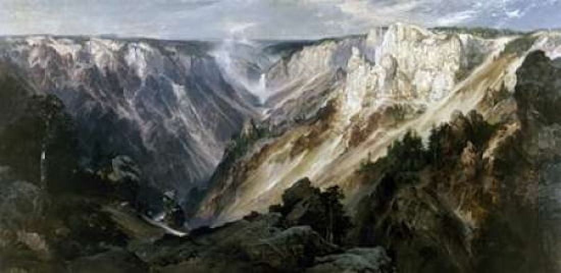Grand Canyon at Yellowstone Canvas Art - Thomas Moran (10 x 20)