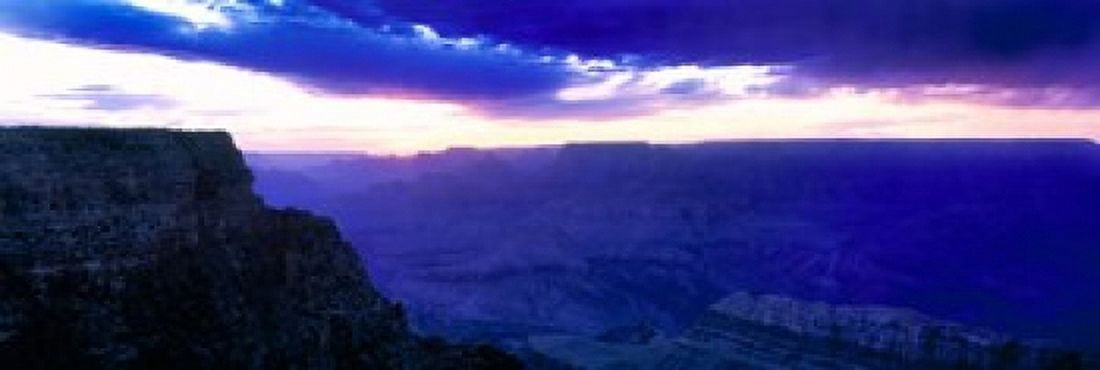 Grand Canyon at dusk Grand Canyon National Park Arizona USA Canvas Art - Panoramic Images (36 x 12)