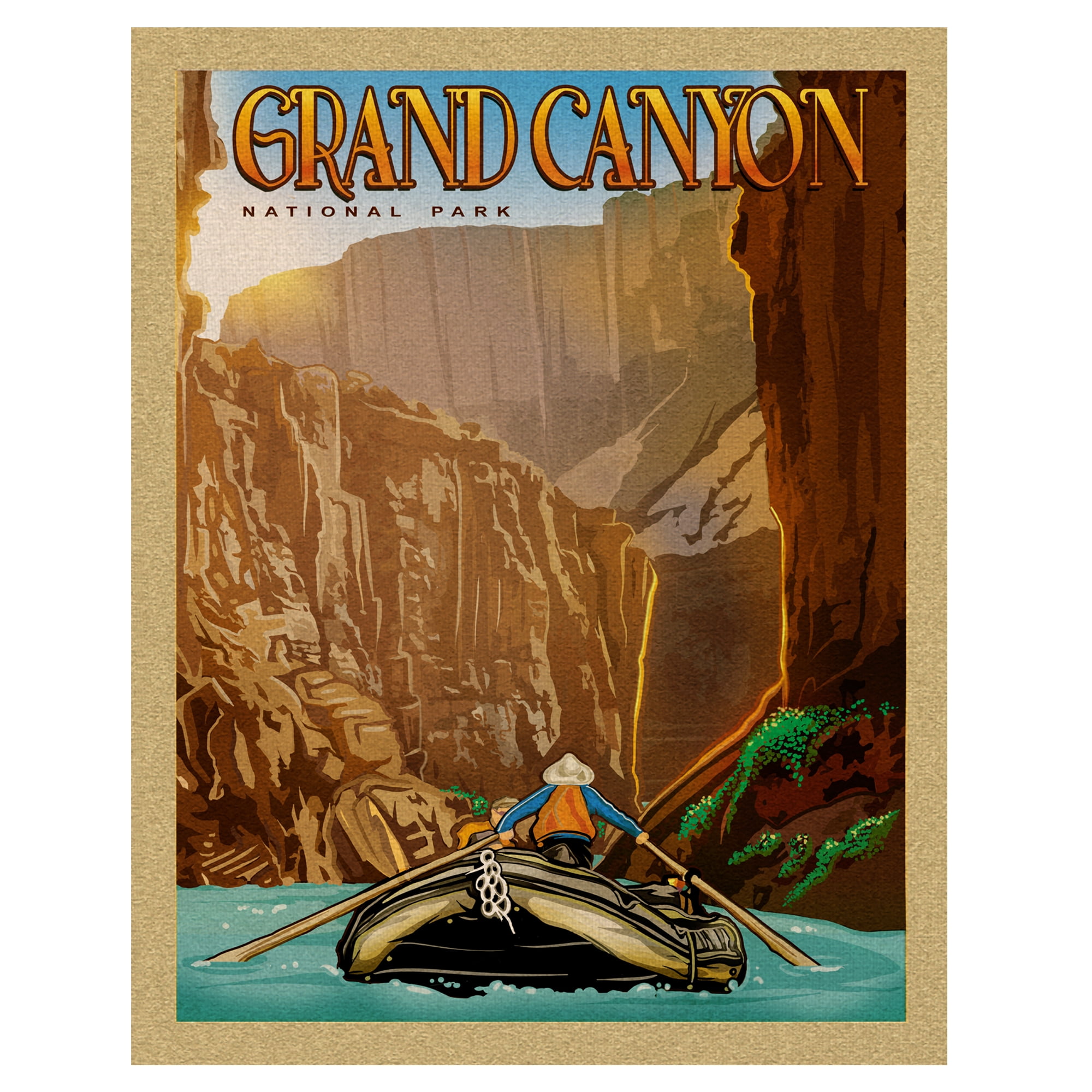 Grand Canyon by Old Red Truck Canvas Art