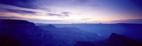Grand Canyon north rim at sunrise Arizona USA Canvas Art - Panoramic Images (36 x 12)