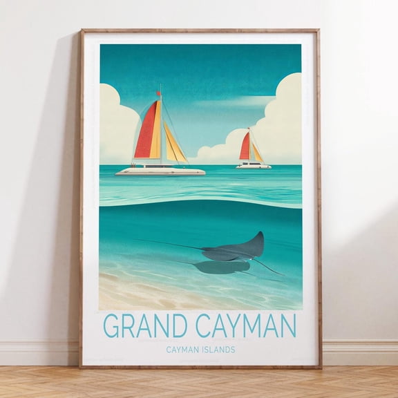 Grand Cayman Cayman Islands Birthday Home Decor Wall Art Unframed Paper Print