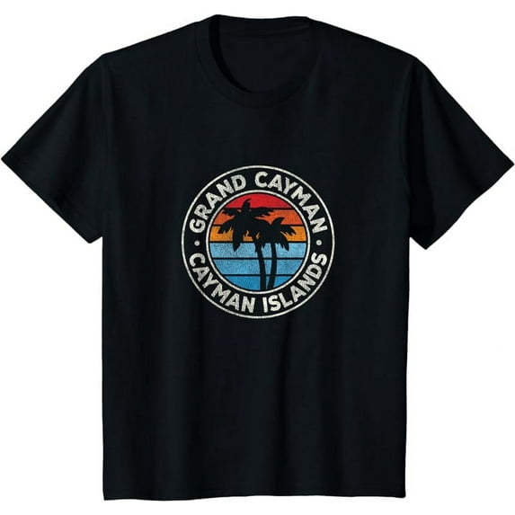 Grand Cayman Cayman Islands Vintage Graphic Retro 70s T-Shirt