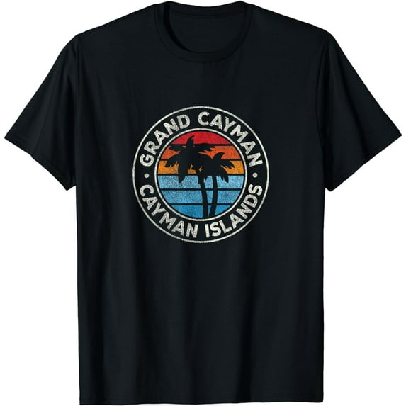 Grand Cayman Cayman Islands Vintage Graphic Retro 70s T-Shirt