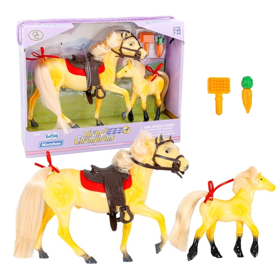 Grand Champions Premium Edition Stallion Collection Palomino Morgan Horse Set