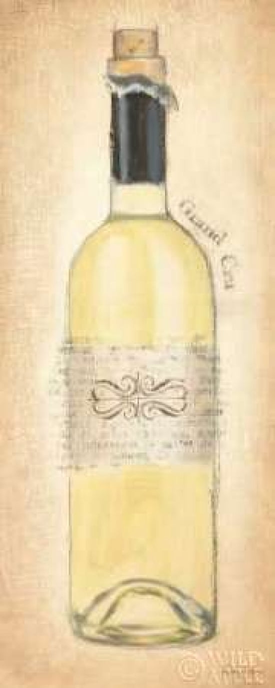 Grand Cru Blanc Bottle Canvas Art - Emily Adams (24 x 48)