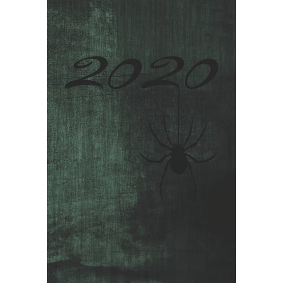 Grand Fantasy Designs: 2020 Kalligrafie Gothic Spinne dunkelgrn - Monatsplaner 15,24 x 22,86 (Paperback)