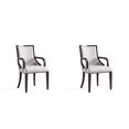 thumbnail image 1 of Manhattan Comfort Grand 18.5" Faux Leather Dining Armchair in Gray (Set of 2), 1 of 7