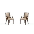thumbnail image 1 of Manhattan Comfort Grand 18.5" Faux Leather Dining Armchair in Tan (Set of 2), 1 of 11