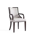 thumbnail image 1 of Manhattan Comfort Grand 18.5" Faux Leather Dining Armchair in Light Gray, 1 of 8