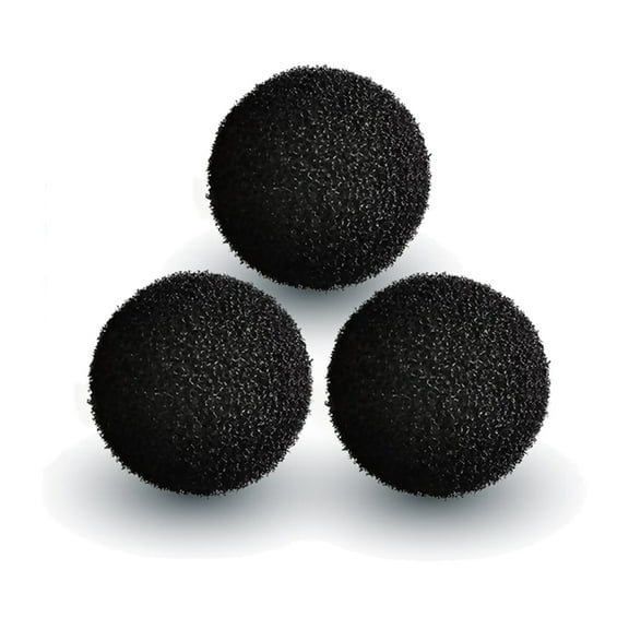 Grand Fusion - Pet Hair Lint Remover Dryer Nylon Balls for Laundry Cloth Care Soften- Black Set of 3
