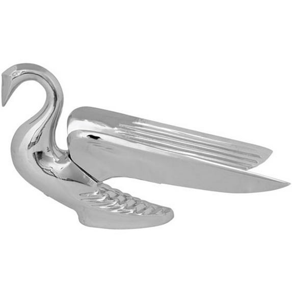 Grand General 48080 - Bugler Swept Wing Swan Hood Ornament Chrome