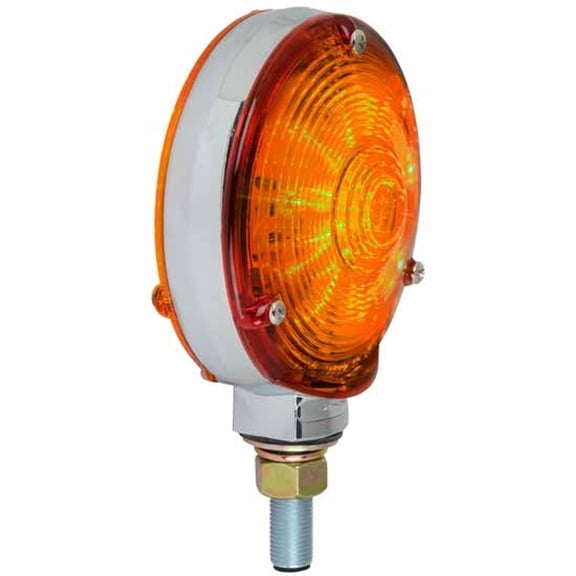 Grand General 77610 - 4 inch Double Face Amber Single Stud Dual Function Pedestal Light