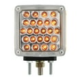 thumbnail image 1 of Grand General 77623 Pearl 4.5? Square Double Face LED Amber/Red/Clear Pedestal Light for Truck, SUV, RV, Vehicle, Trailer - Driver Side, 1 of 2