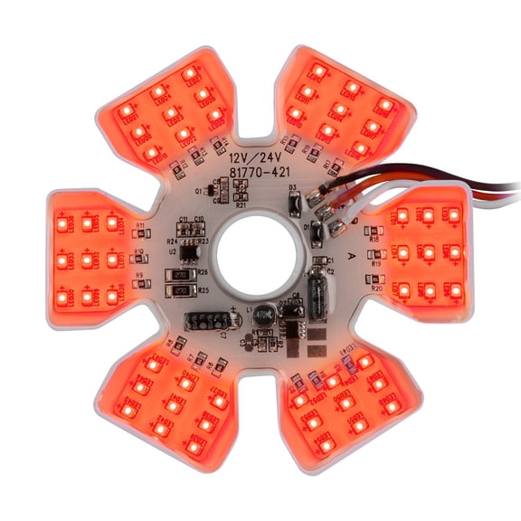 Grand General 81776 Ultra-Thin Hex Style Dual Function Interior LED Light for Trucks, Trailers, RVs', Campers and More Red