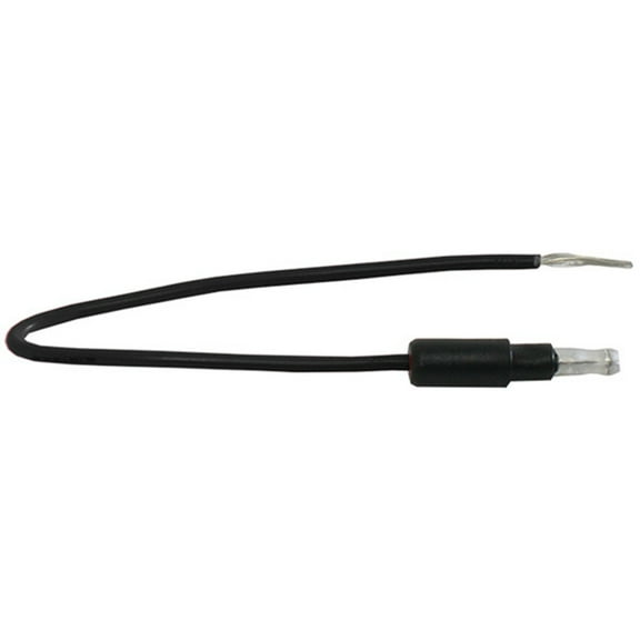 Grand General 88106 Black Single Male Light Plug With 7 Inch Wire